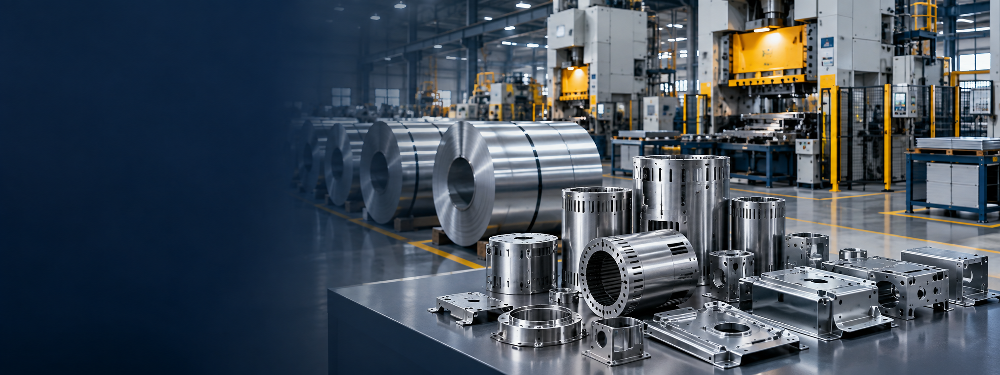 Precision sheet metal manufacturing floor with steel components